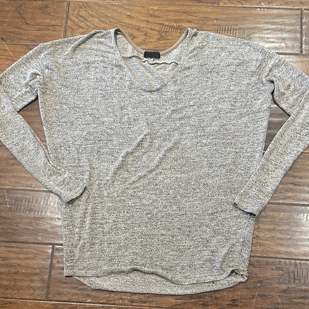 M. Fredric Elegant Heather Gray Long Sleeve Women's Top size L